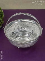 German Silver Pooja Basket - Wl3571 Utility