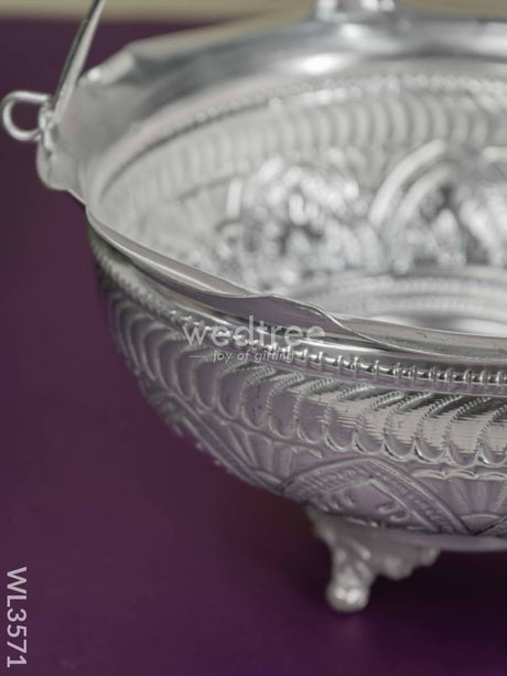 German Silver Pooja Basket - Wl3571 Utility