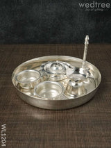 German Silver Pooja Thali Set - Wl1204 Utility