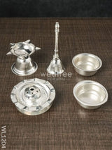 German Silver Pooja Thali Set - Wl1204 Utility