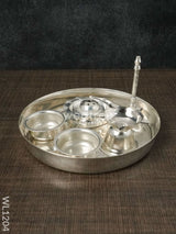 German Silver Pooja Thali Set - Wl1204 Utility