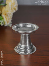 German Silver Round Diya - Wbg1100 Big Diyas