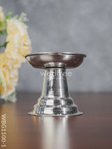 German Silver Round Diya - Wbg1100 Diyas