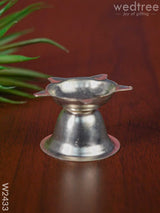 German Silver Star Diya Small ( Set Of 2 ) - W2433 Diyas