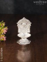 German Silver Sunflower Base Diya - Wbg0572 Diyas