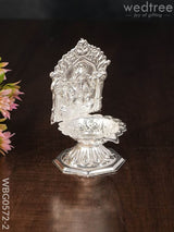 German Silver Sunflower Base Diya - Wbg0572 Flower Ganesha- Wbg0572-2 Diyas