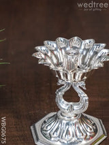 German Silver Sunflower Devadas Diya - Wbg0675 Diyas