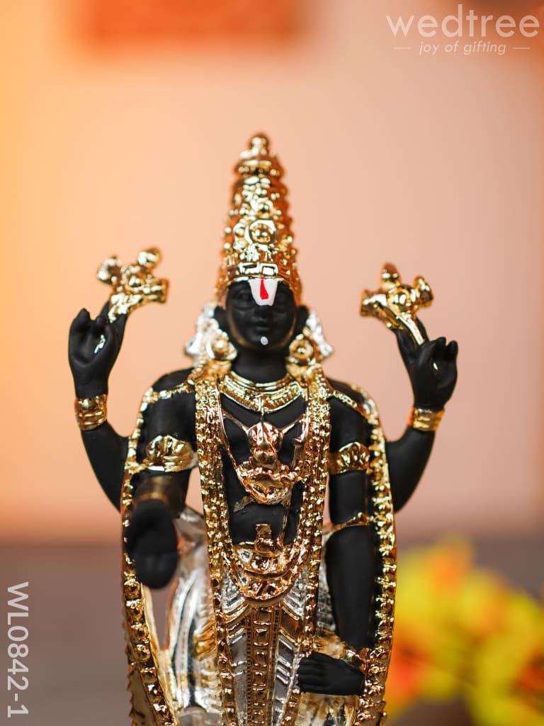 German Silver Tirupathi Balaji Idol Medium - Wl0842 Figurines