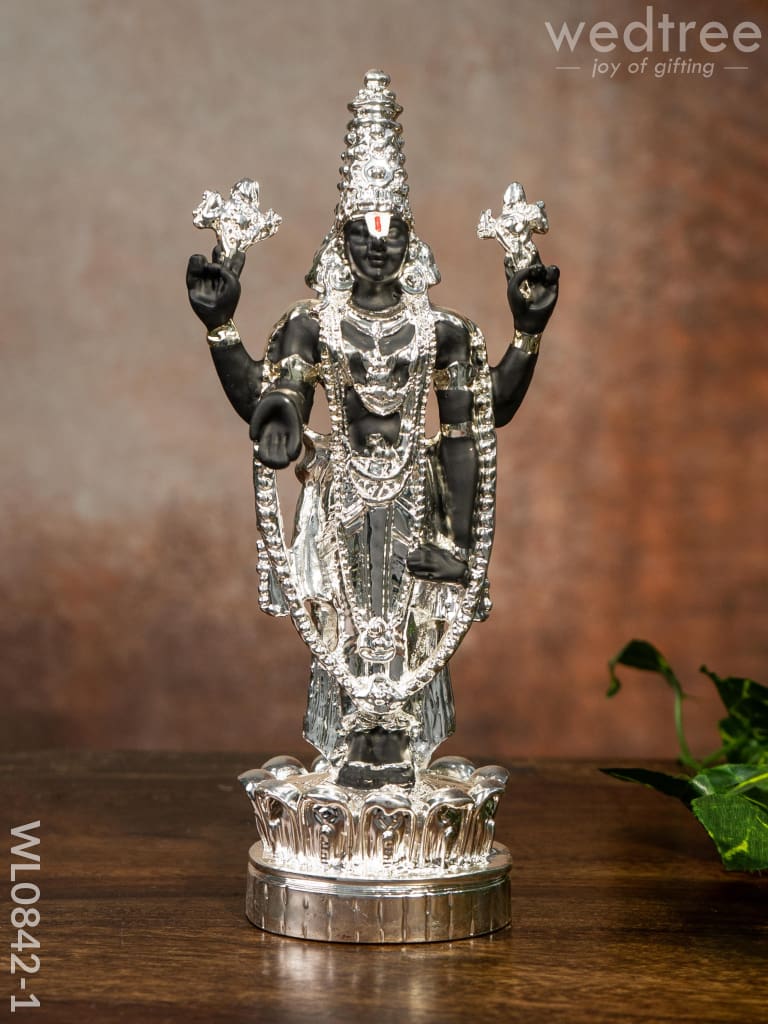 German Silver Tirupathi Balaji Idol Medium - Wl0842 Finish Figurines