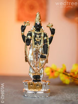 German Silver Tirupathi Balaji Idol Medium - Wl0842 Silver-Gold Finish Figurines