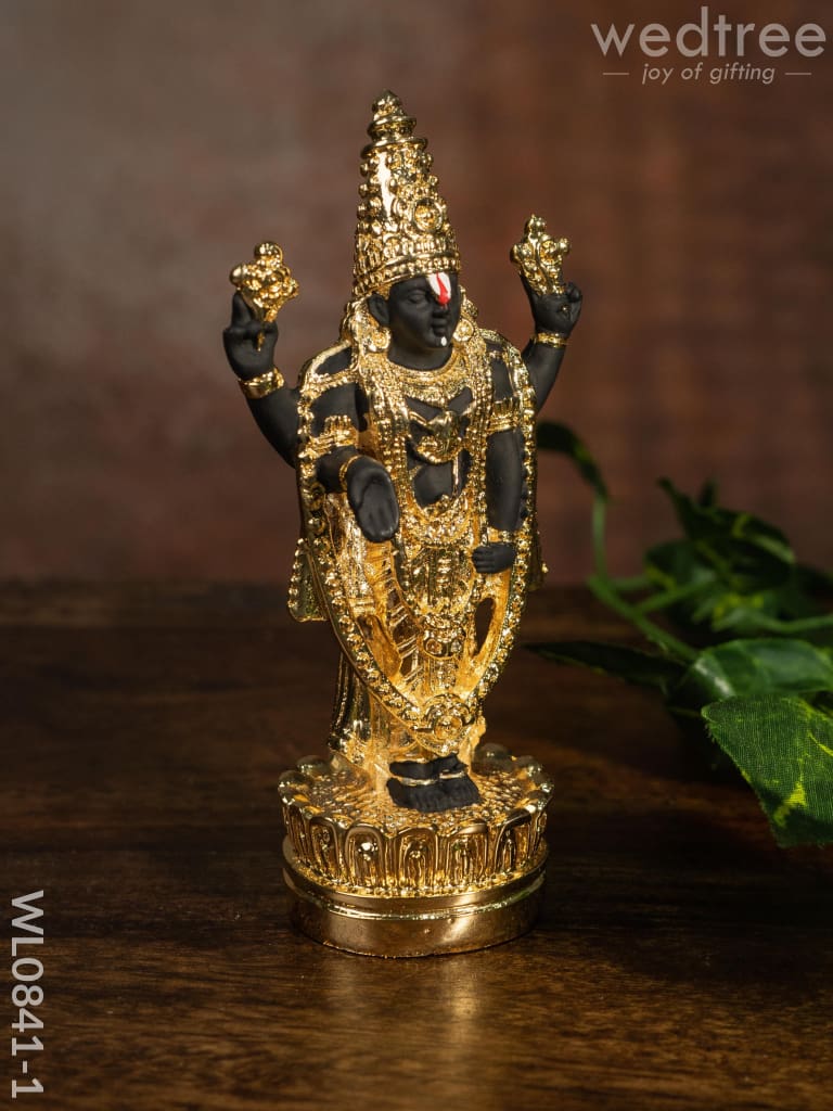 German Silver Tirupathi Balaji Idol Small - Wl0841 Figurines