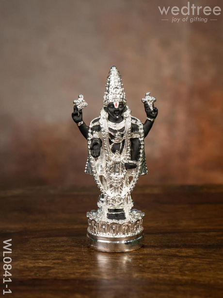 German Silver Tirupathi Balaji Idol Small - Wl0841 Figurines