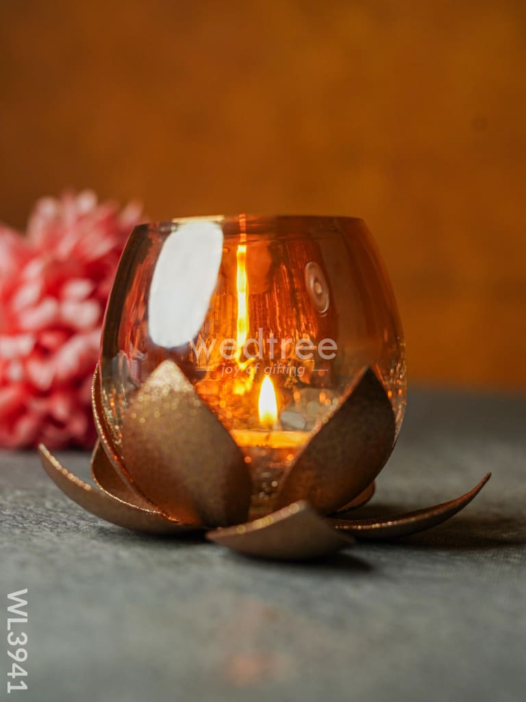 Glass Candle Holder - Wl3941 Candles & Votives