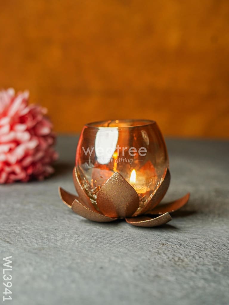 Glass Candle Holder - Wl3941 Candles & Votives