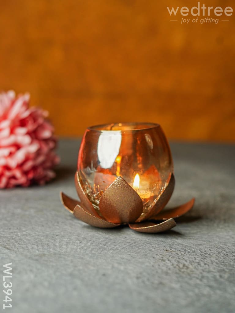 Glass Candle Holder - Wl3941 Candles & Votives