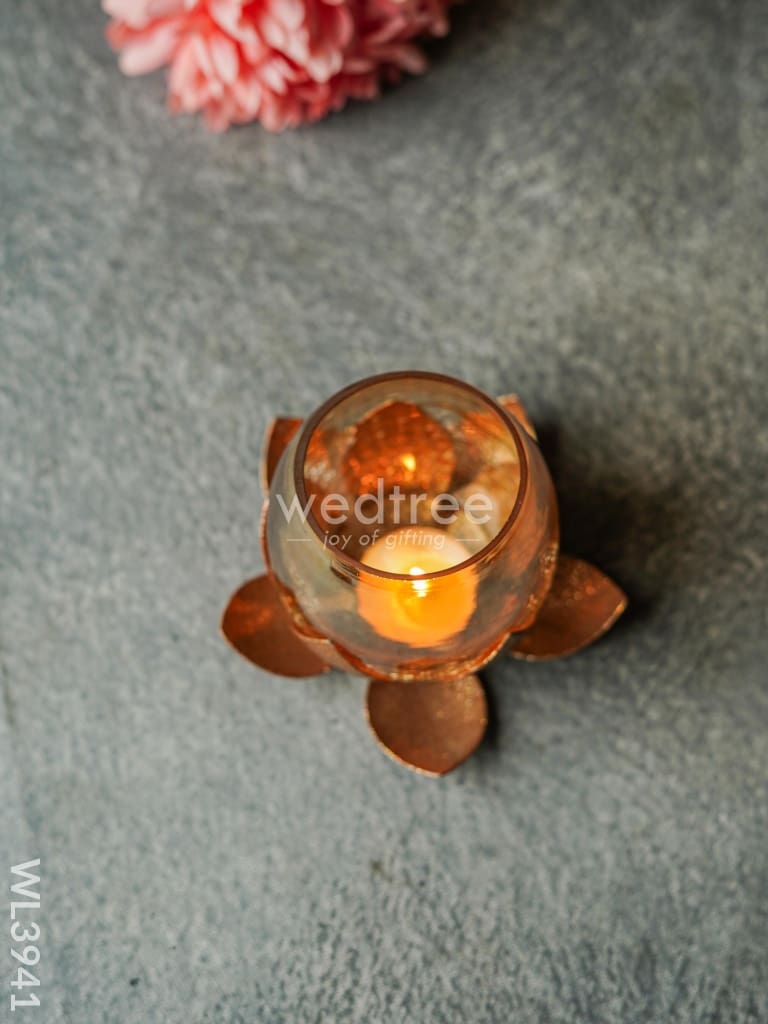 Glass Candle Holder - Wl3941 Candles & Votives