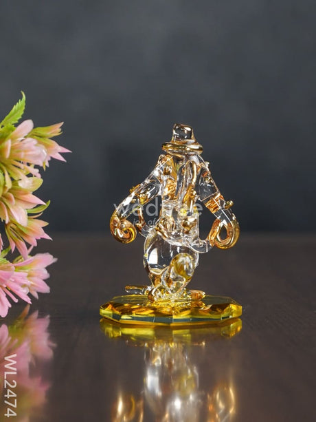 Glass Double-Faced Ganesha Idol - Wl2474 Decor