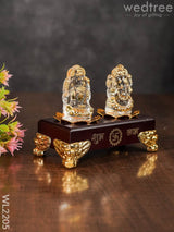 Glass Ganesh-Lakshmi Idol - Wl2205 Decor