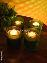 Glossy Glass With Scented Soy Wax Candle - Wl0499 Candles And Votives