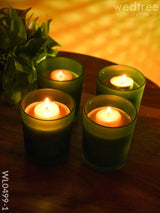 Glossy Glass With Scented Soy Wax Candle - Wl0499 Candles And Votives