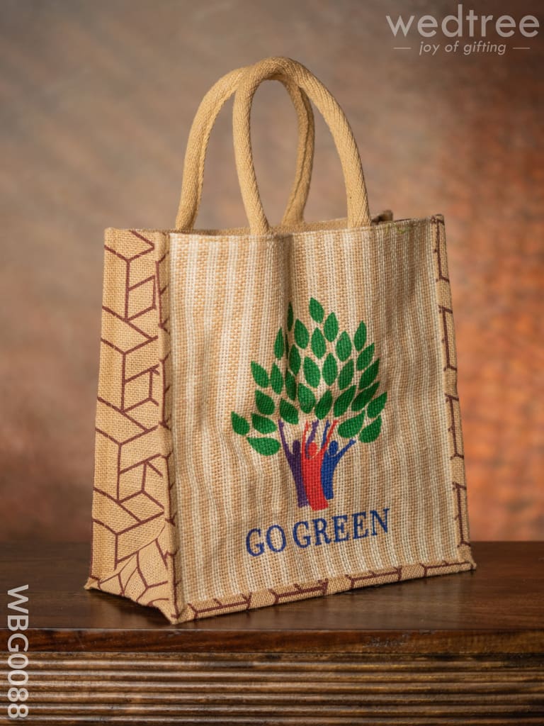 Go Green - Eco Friendly Jute Bag Wbg0088 Bags