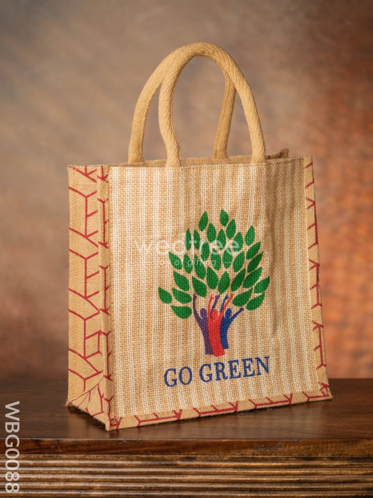 Go Green - Eco Friendly Jute Bag Wbg0088 Bags