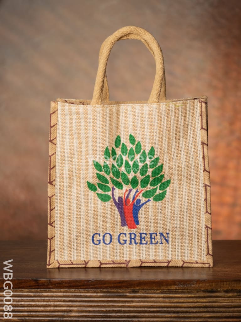 Go Green - Eco Friendly Jute Bag Wbg0088 Bags