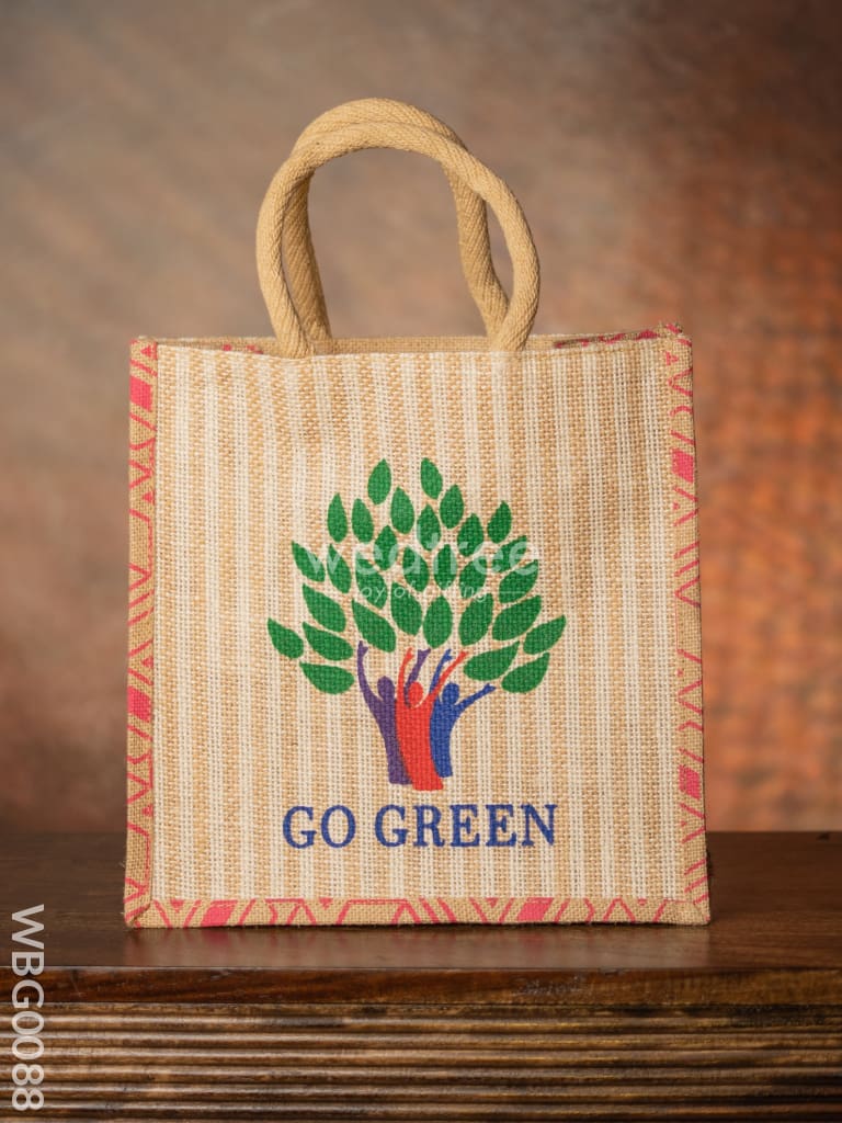 Go Green - Eco Friendly Jute Bag Wbg0088 Bags