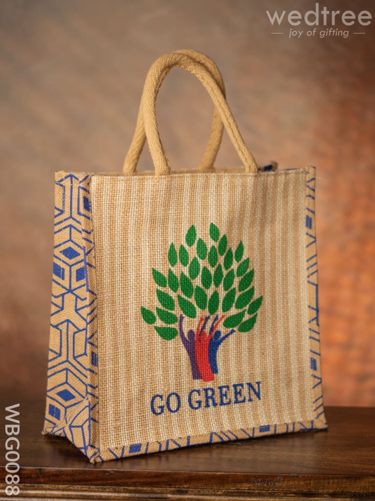 Go Green - Eco Friendly Jute Bag Wbg0088 Bags