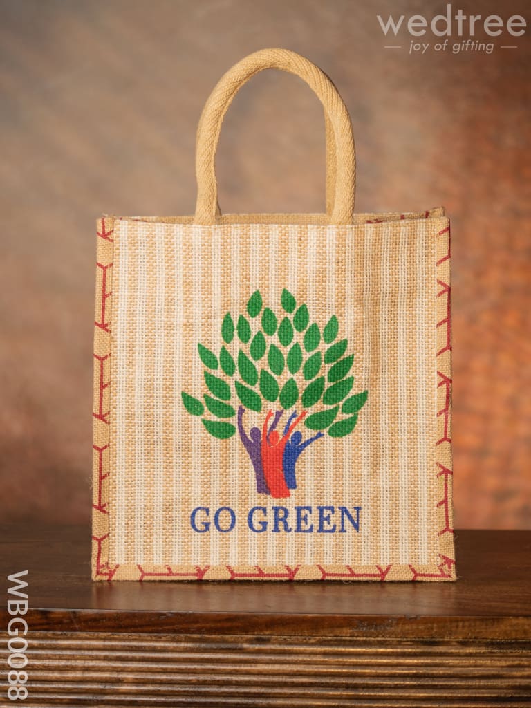 Go Green - Eco Friendly Jute Bag Wbg0088 Bags