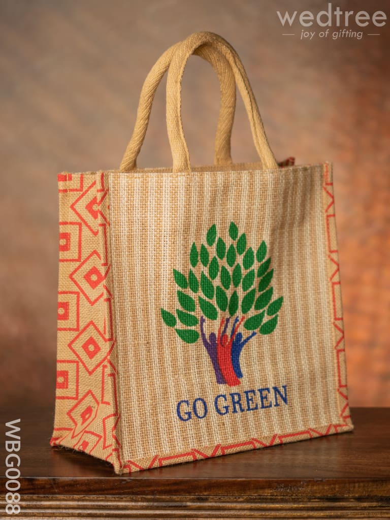 Go Green - Eco Friendly Jute Bag Wbg0088 Bags