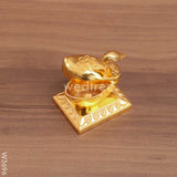 Gold Duck Kumkum Holder With Stand - W3696 Kum Holders