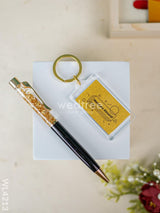 Gold Foil Pen And Keychain Set - Wl4213 Plated