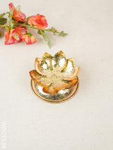 Gold Foil Stand With Cracked Glass Candle Holder - Wbg1538 Candles & Votives Rg