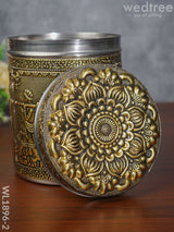 Gold Oxidised Dabba - Wl1896-2 Containers