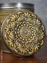 Gold Oxidised Dabba - Wl1896-2 Containers