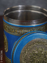 Gold Oxidized Dabba - Wl3266-1 Meenakari Containers