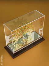 Gold Peacock Enamel In Acrylic Cabinet - Wl4614 Plated