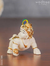 Resin Gold Plated Laddu Gopal - Wl3332 Dolls