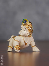 Resin Gold Plated Laddu Gopal - Wl3332 Dolls