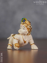 Resin Gold Plated Laddu Gopal - Wl3332 Dolls