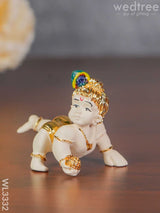 Resin Gold Plated Laddu Gopal - Wl3332 Dolls