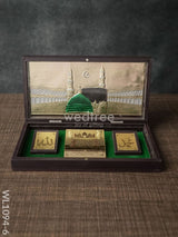 Gold Plated Prayer Box Large - Wl1094 Mecca Medina Paduka