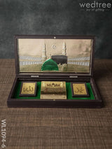 Gold Plated Prayer Box Large - Wl1094 Mecca Medina Paduka