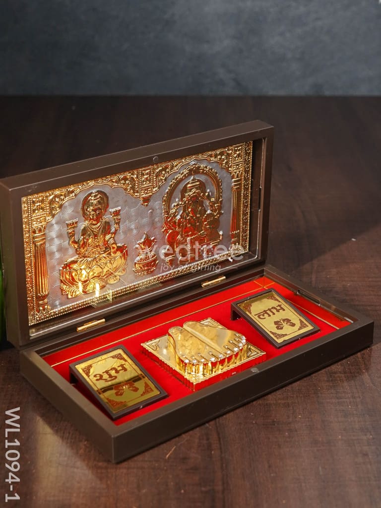 Gold Plated Prayer Box Large - Wl1094 Paduka