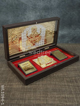 Gold Plated Prayer Box Large - Wl1094 Paduka