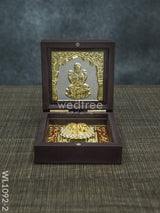 Gold Plated Prayer Box Mini - Wl1092 Lakshmi Paduka