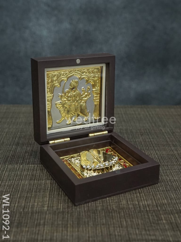 Gold Plated Prayer Box Mini - Wl1092 Paduka