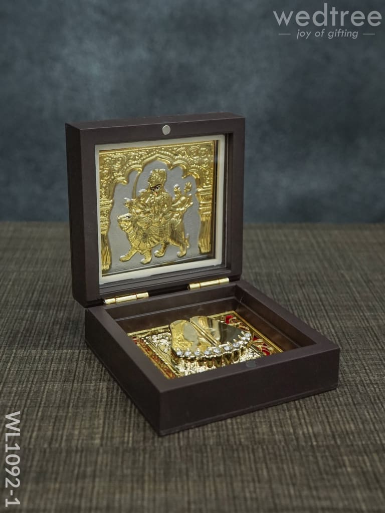 Gold Plated Prayer Box Mini - Wl1092 Paduka