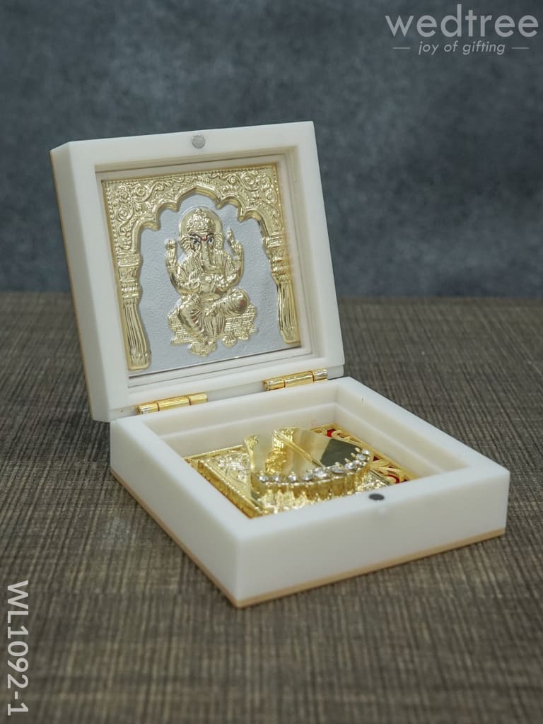 Gold Plated Prayer Box Mini - Wl1092 Paduka